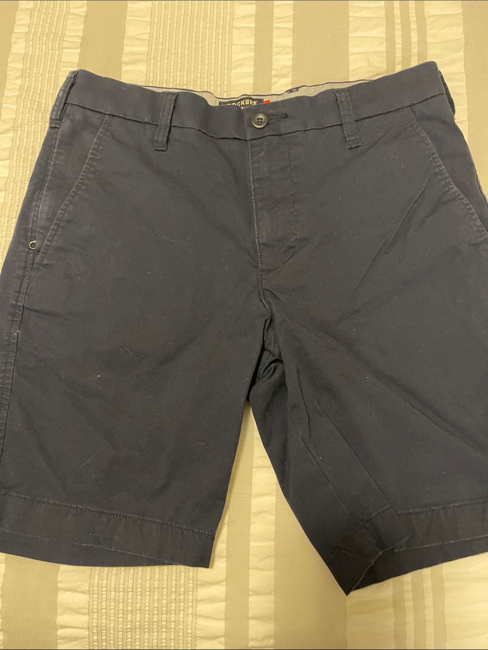 Wrangler Navy Flat Front Chino Shorts